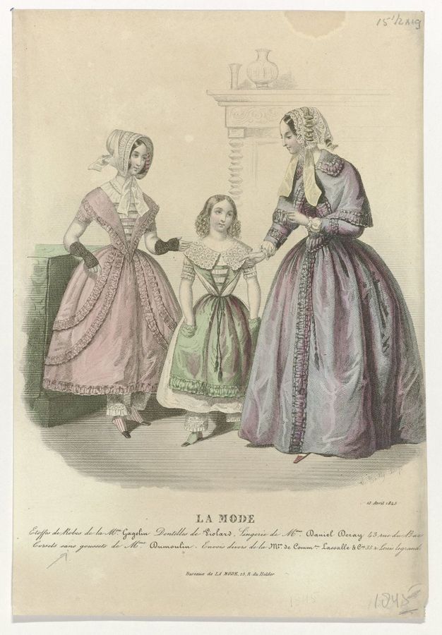 La Mode, 15 avril 1845 : Etoffes de Robes (...)