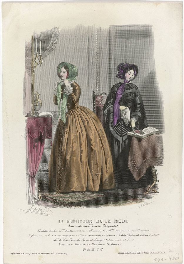 Le Moniteur de la Mode, 1851, No. 272: Toilettes de la Maison Gagelin (...)