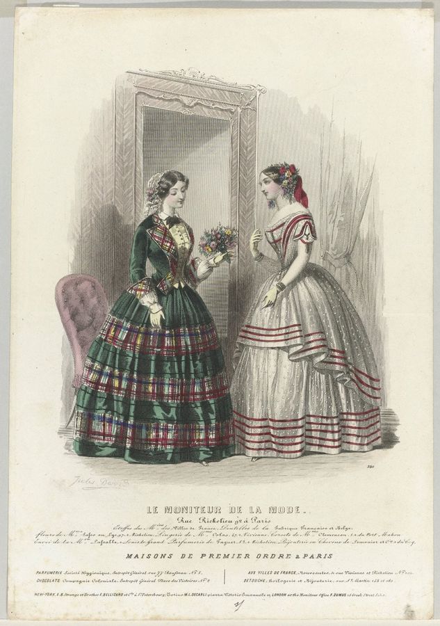 Le Moniteur de la Mode, 1852, No. 320 : Etoffes des M.ins. des villes de France