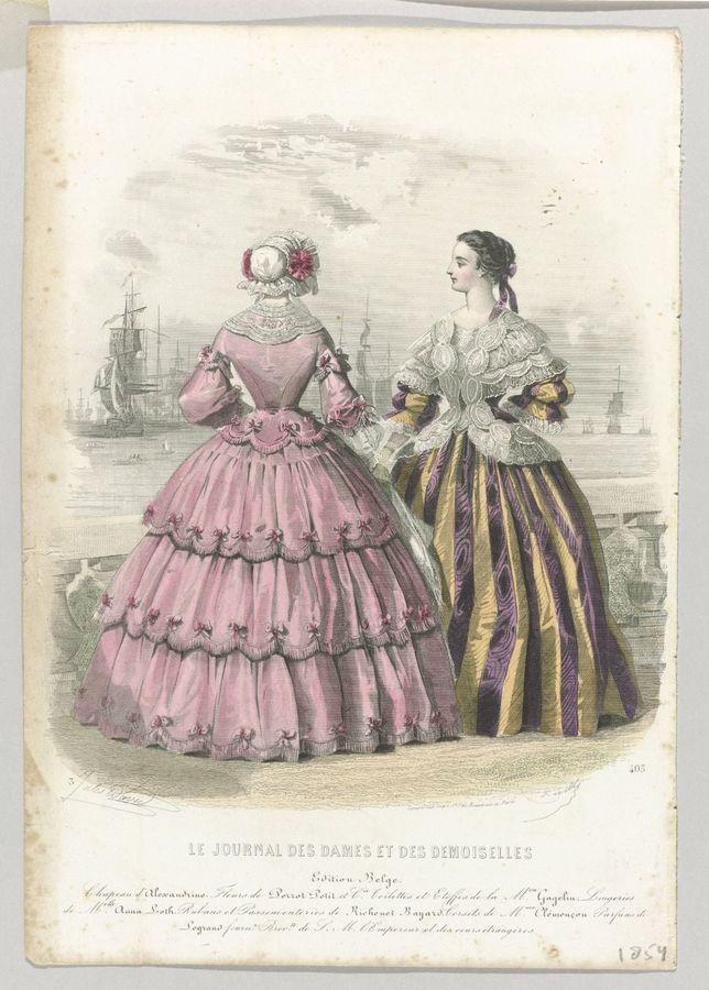 Le Journal des Dames et des Demoiselles, Edition Belge, 1854, No. 403 : Chapeau d'Alexandrin (...)