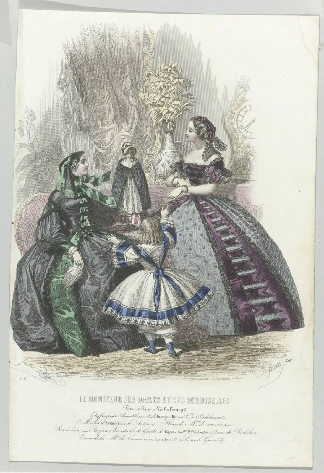 Moniteur des Dames et des Demoiselles, 1858, No. 516 : Etoffes pour Ameublements (...)