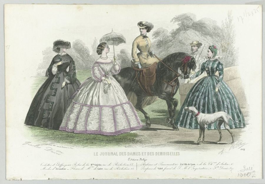 Le Journal des Dames et des Demoiselles juillet 1860, No. 604 : Edition Belge. Toilettes (...)