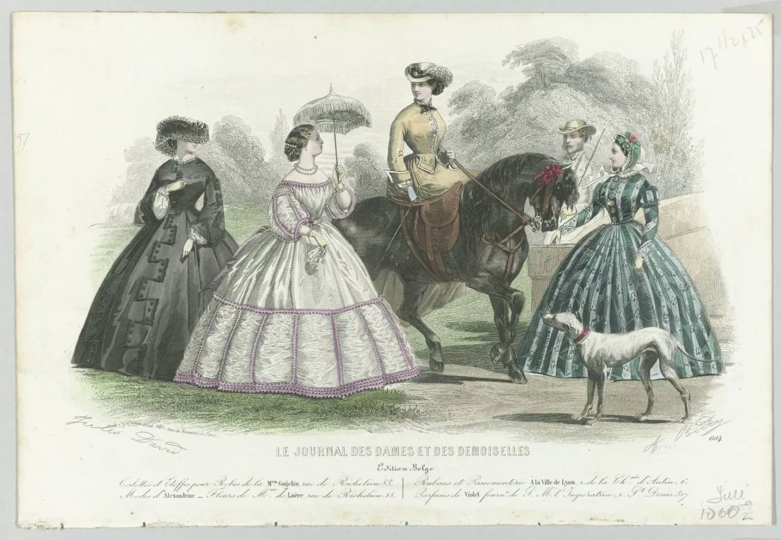 Le Journal des Dames et des Demoiselles juillet 1860, No. 604 : Edition Belge. Toilettes (...)