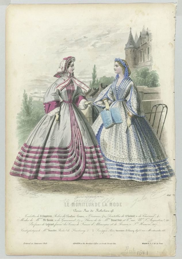 Le Moniteur de la Mode, 10 juillet 1861, No. 641 : Toilettes de R.Lhopiteau (...)