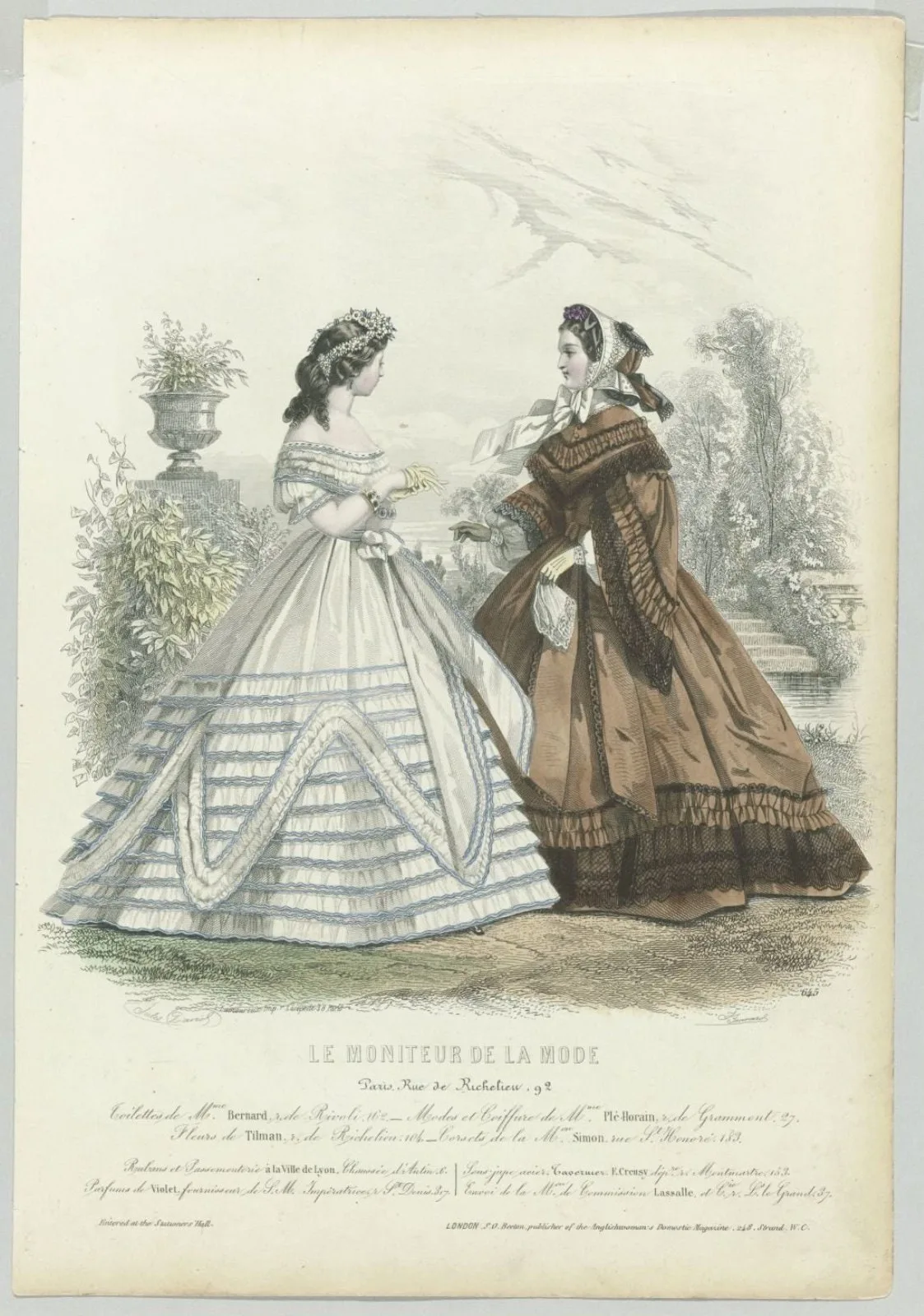 Le Moniteur de la Mode, 1861, No. 645 : Toilettes de Mme Bernard (...)