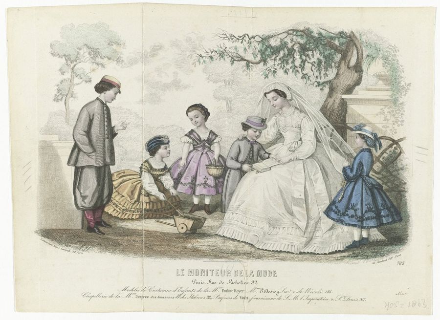 Le Moniteur de la Mode, mai 1863, No. 705 : Modeles de Costumes (...)