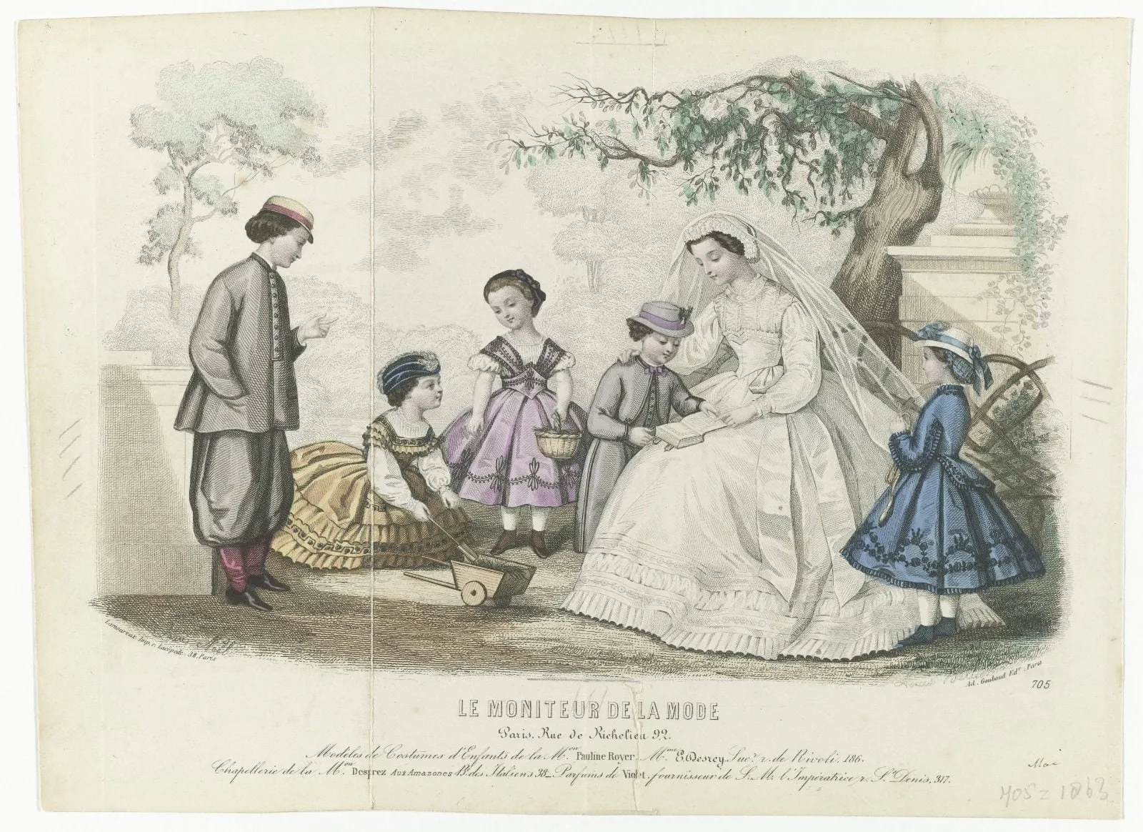 Le Moniteur de la Mode, mai 1863, No. 705 : Modeles de Costumes (...)