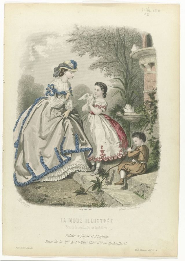 La Mode Illustrée, 1864, No. 26: Toilettes de femmes (...)