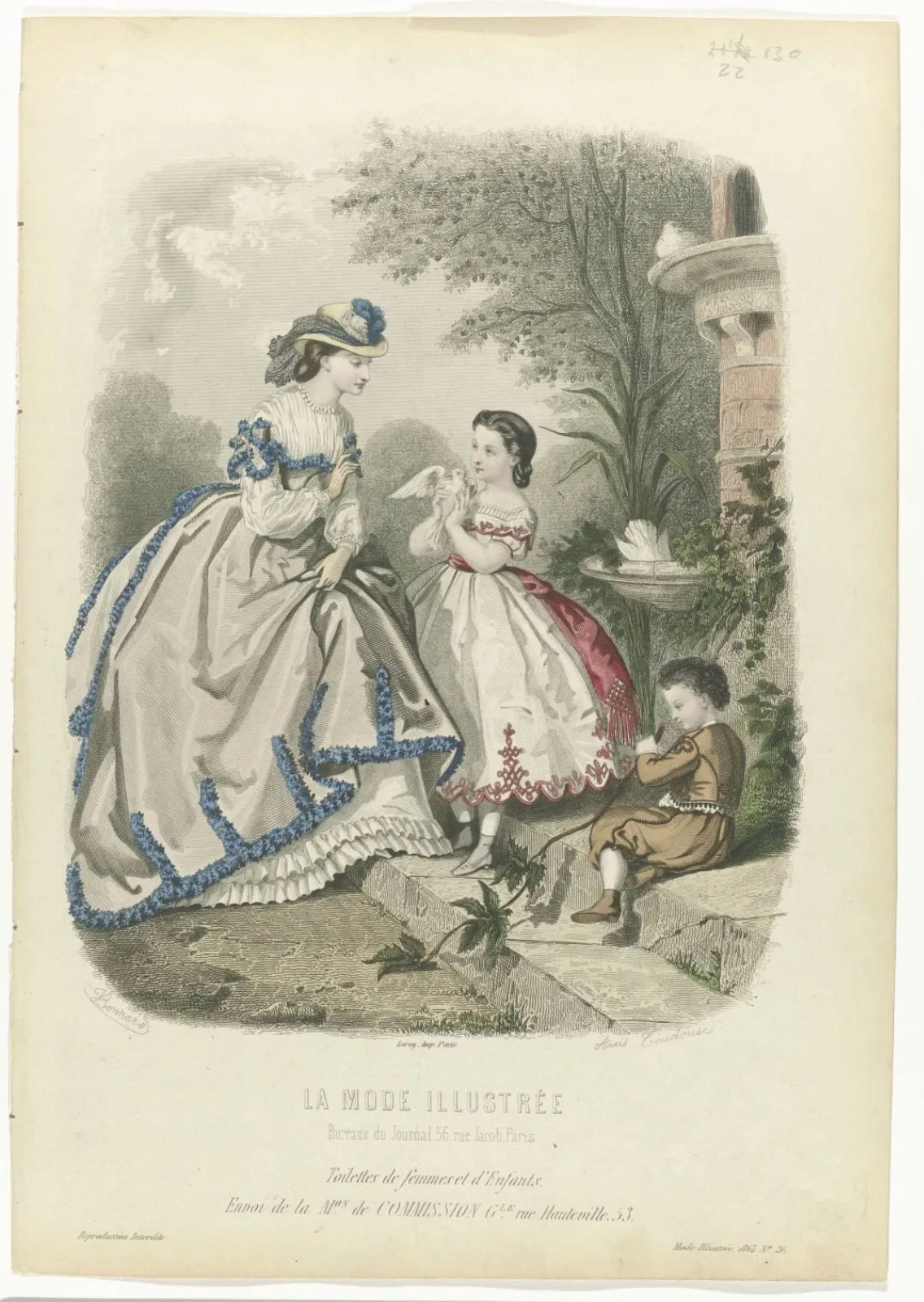 La Mode Illustrée, 1864, No. 26: Toilettes de femmes (...)