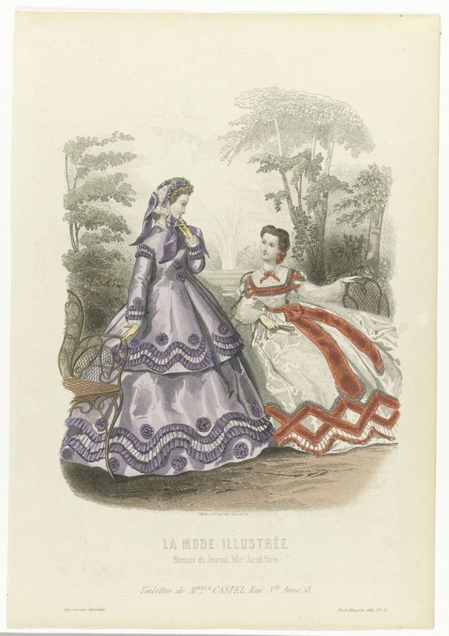 La Mode Illustrée, 1864, No. 25 : Toilettes de Melle Castel (...)