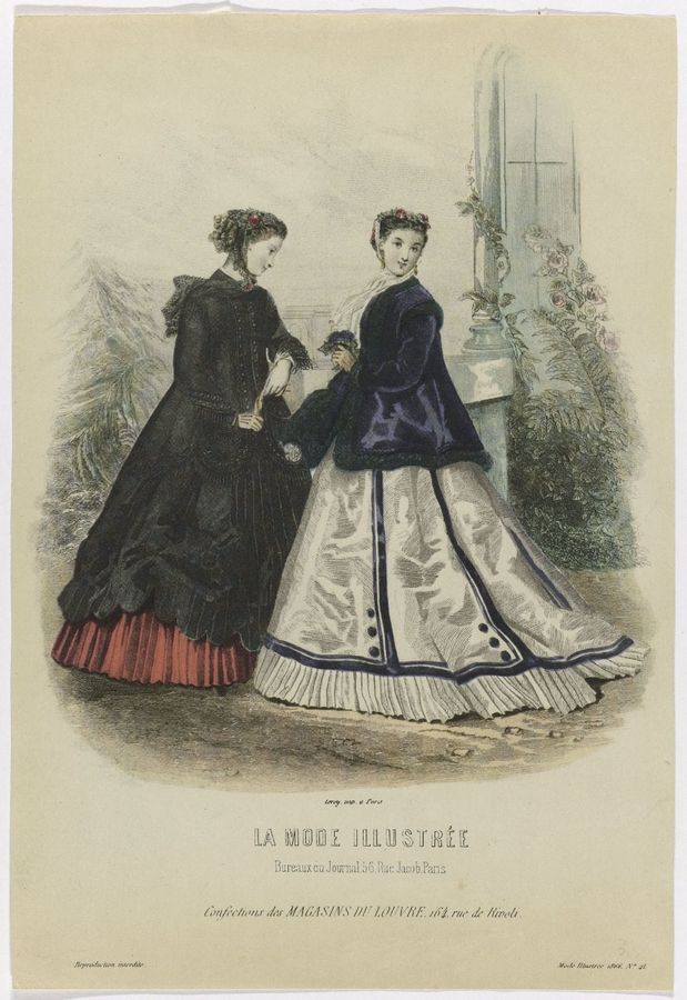 La Mode illustrée, 1866, No. 41 : Confections des Magasins du Louvr (...)