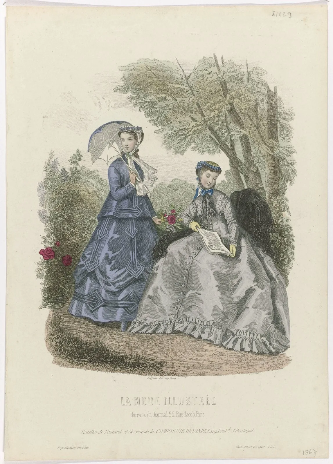 La Mode Illustrée, 1867, No. 17: Toilettes de Foulard (...)