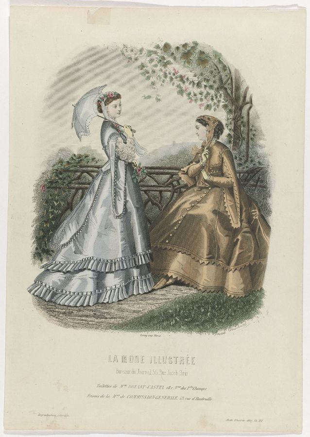 La Mode Illustrée, 1867, No. 32: Toilettes de Mme Breant-Castel (...)