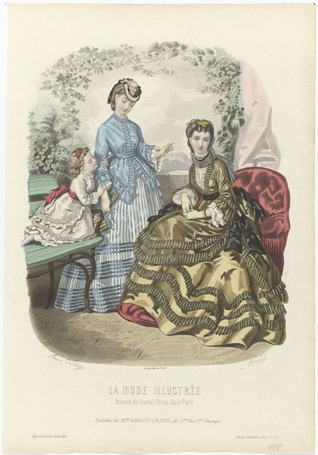 La Mode Illustrée, 1870, No. 30: Toilettes de Mme Breant-Castel (...)
