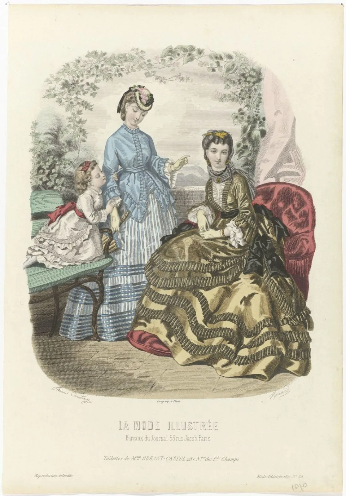 La Mode Illustrée, 1870, No. 30: Toilettes de Mme Breant-Castel (...)