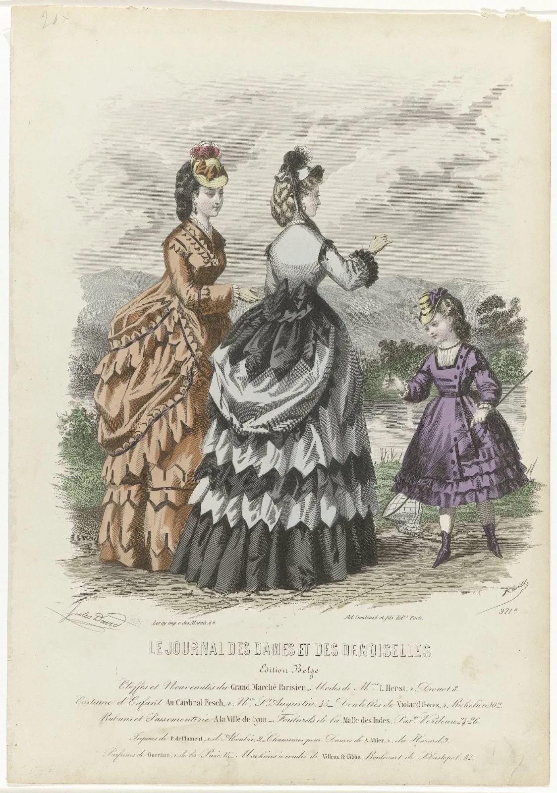 Le Journal des Dames et des Demoiselles, Edition Belge, 1870, No. 917b : Etoffes (...)