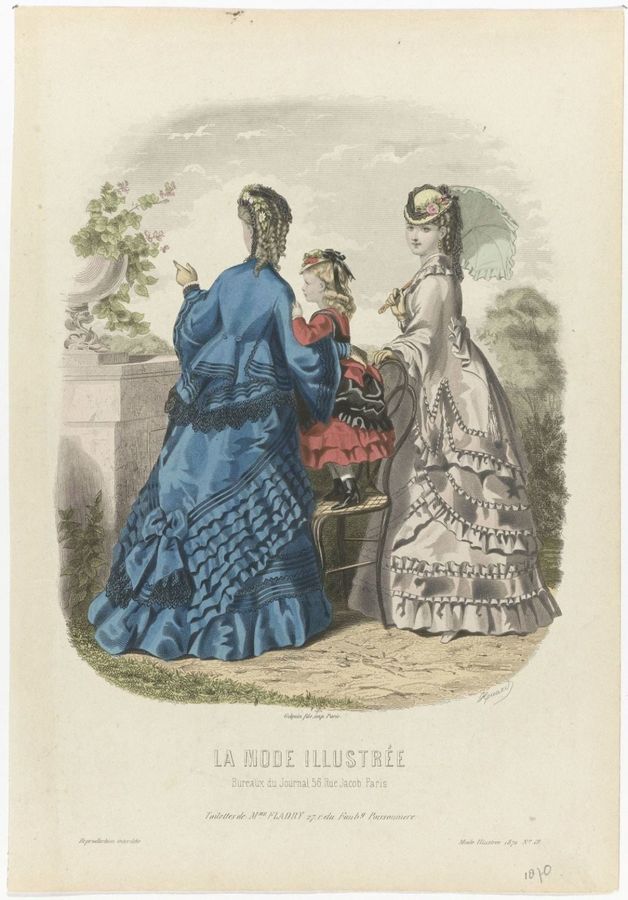 La Mode Illustrée, 1870, No. 19: Toilettes de Mme Fladry (...)