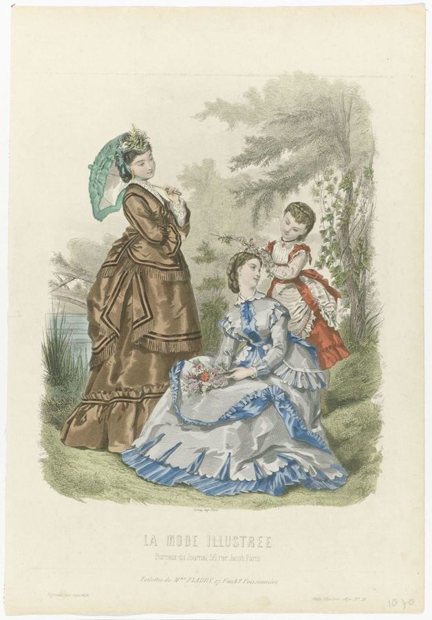 La Mode Illustrée, 1870, No. 26: Toilettes de Mme Fladry (...)