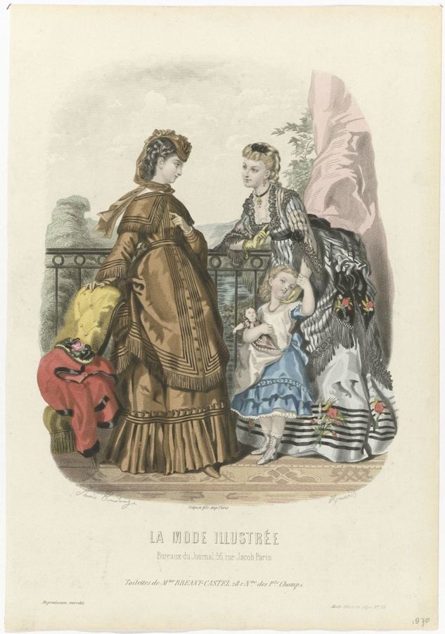 La Mode Illustrée, 1870, No. 33: Toilettes de Mme Breant-Castel (...)