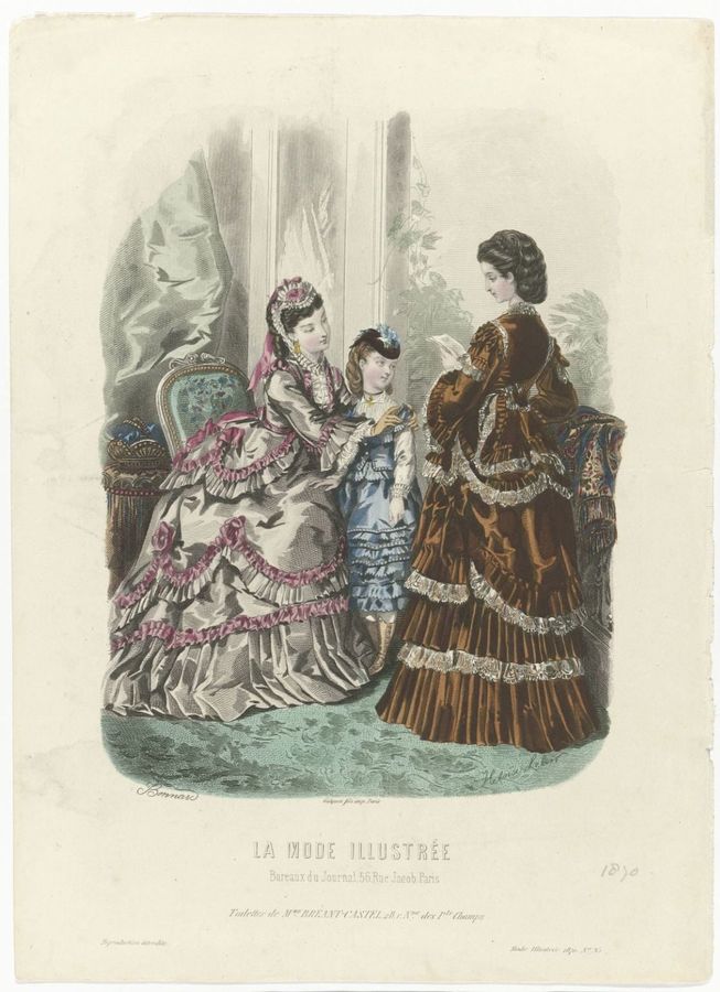 La Mode Illustrée, 1870, No. 35: Toilettes de Mme Breant-Castel (...)