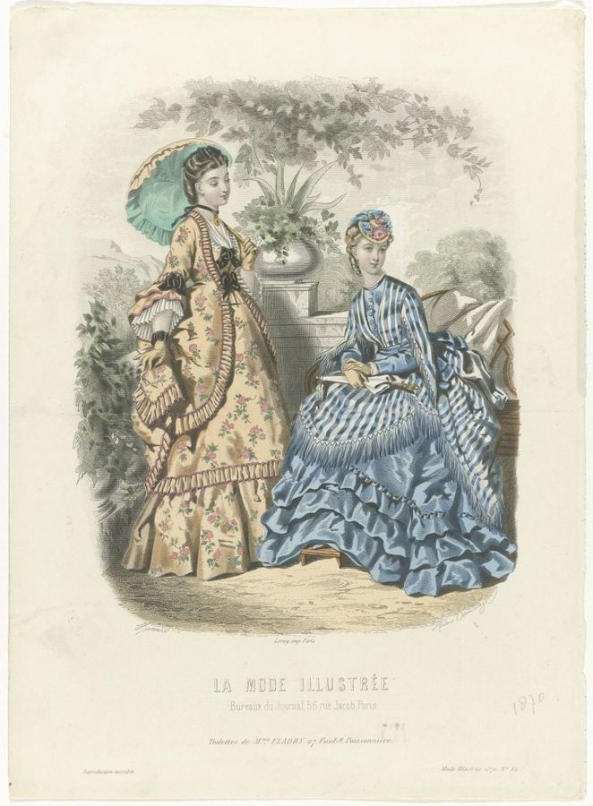 La Mode Illustrée, 1870, No. 36: Toilettes de Mme Fladry (...)