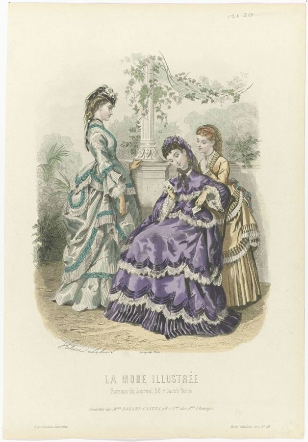 La Mode Illustrée, 1870, No. 40: Toilettes de Mme Breant-Castel (...)