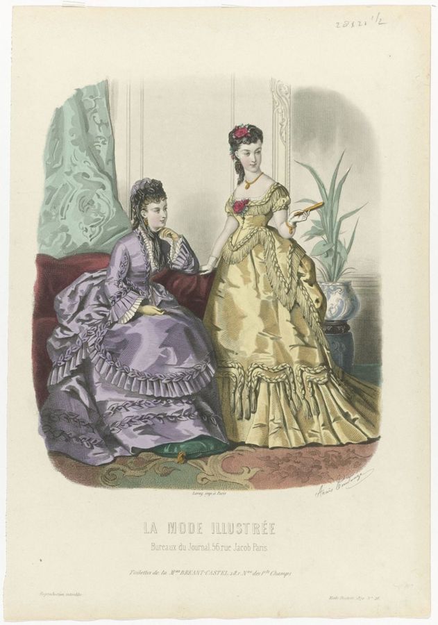 La Mode Illustrée, 1870, No. 46: Toilettes de Mon Breant-Castel (...)