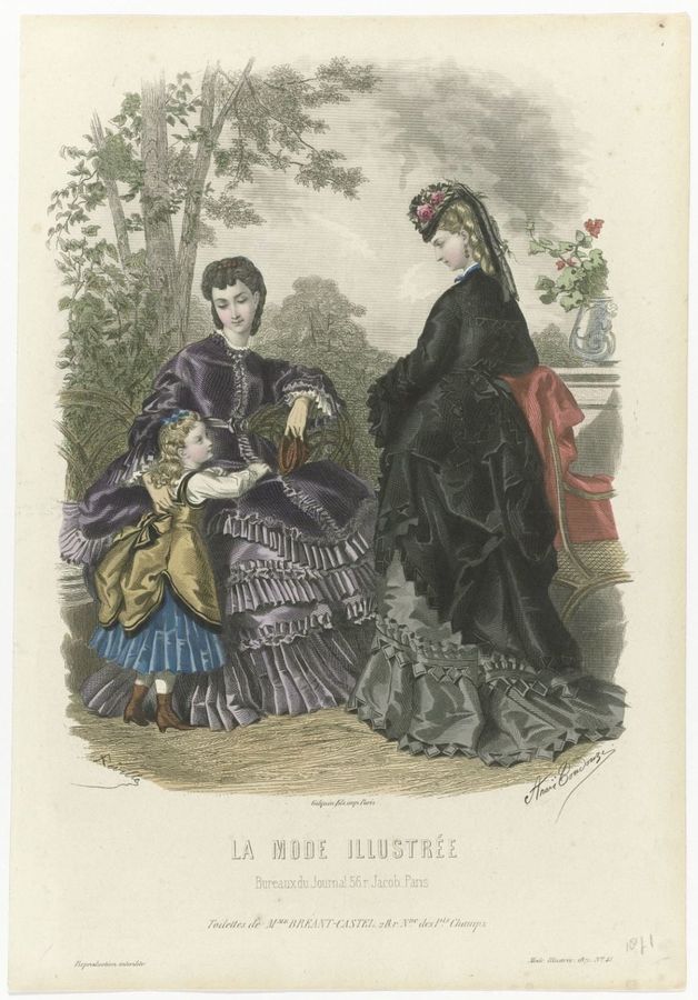 La Mode Illustrée, 1871, No. 41: Toilettes de Mme Breant-Castel (...)