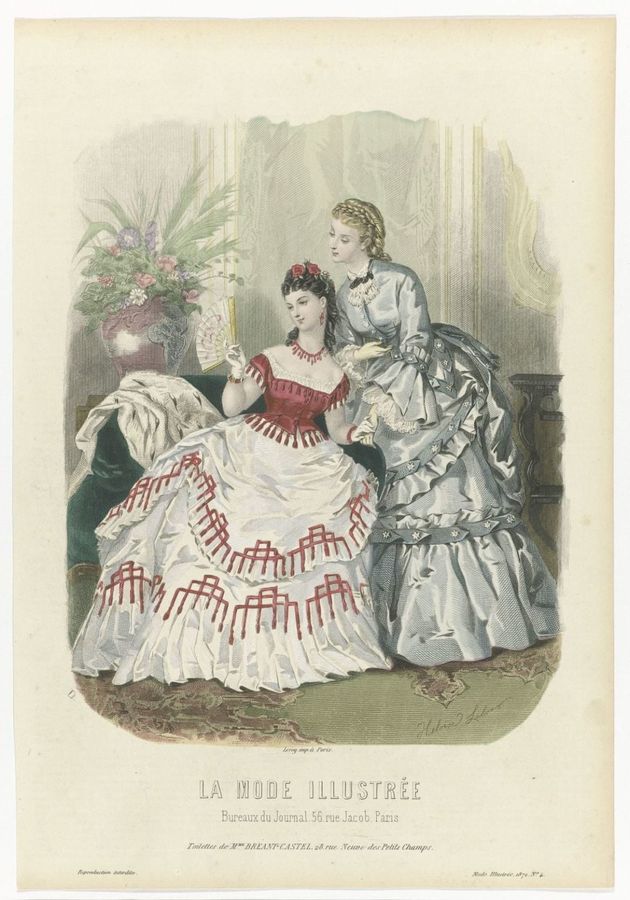 La Mode Illustrée, 1872, No. 4: Toilettes de Mme Breant-Castel (...)