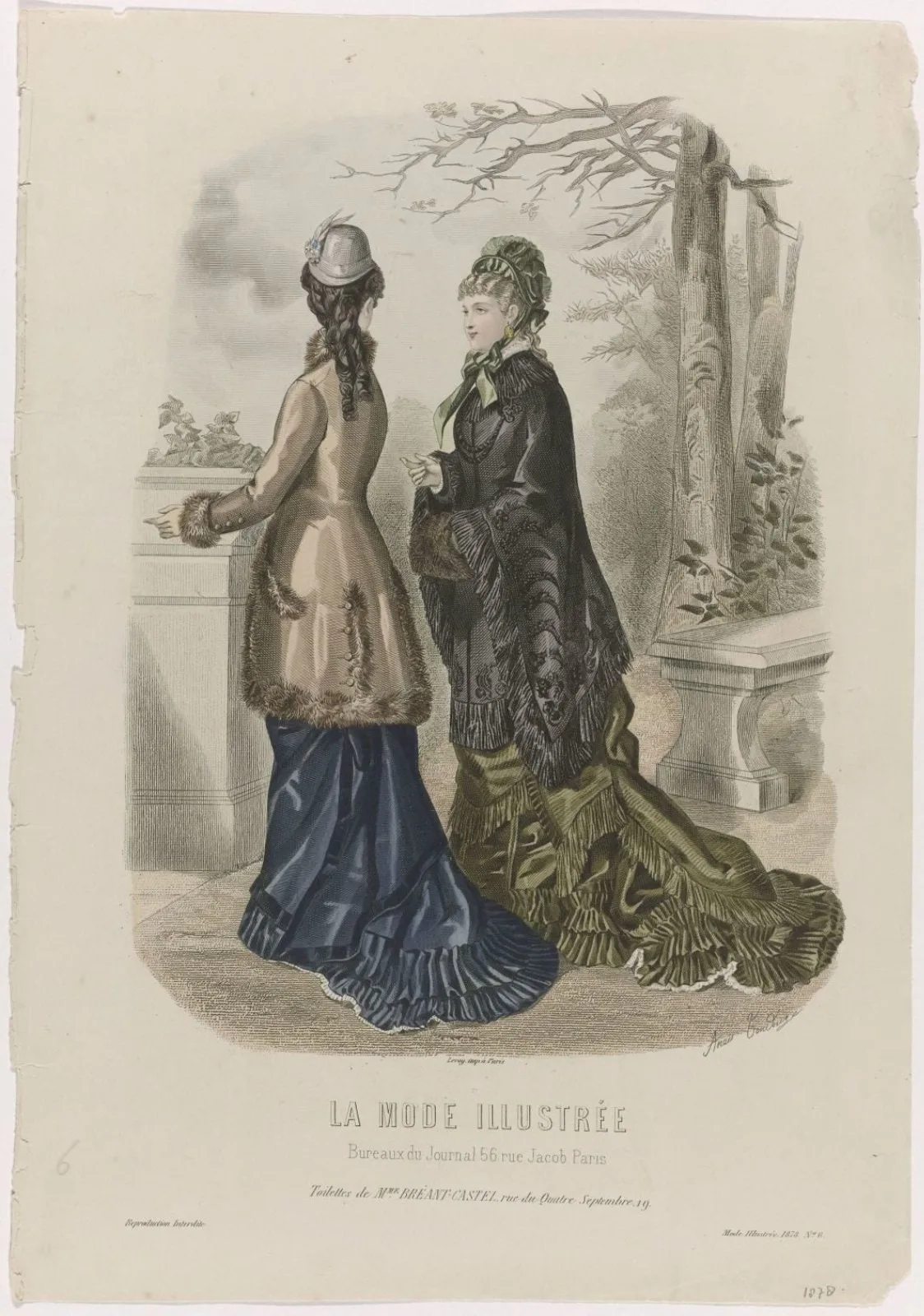 La Mode Illustrée, 1878, No. 6 : Toilettes de Mme Breant-Castel (...)