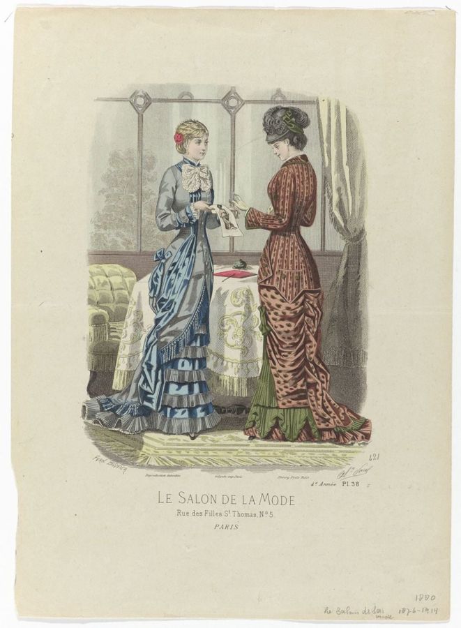 Le Salon de la Mode, 1880, No. 421, 4e année, Pl. 38