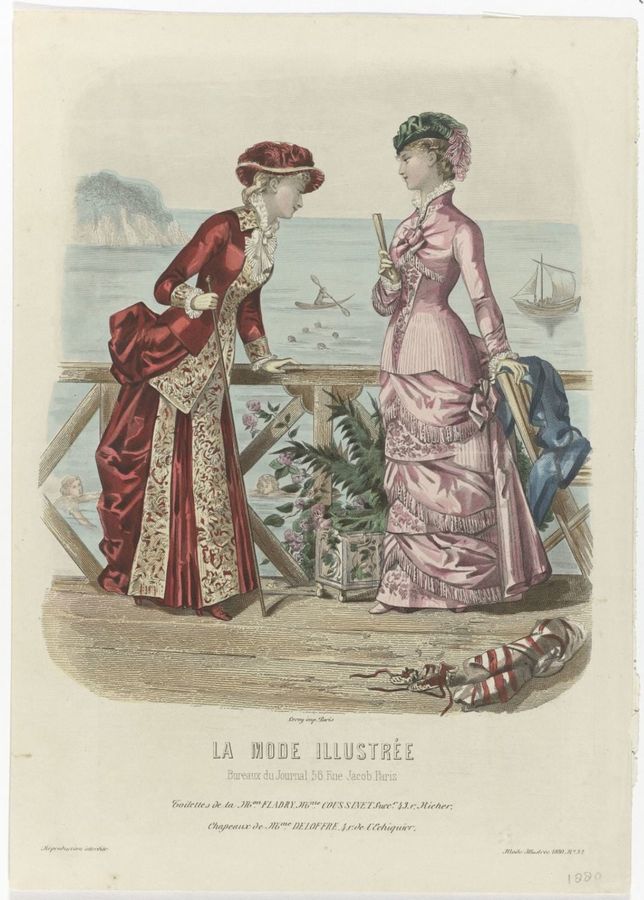La Mode Illustrée, 1880, No. 32 : Toilettes de Mon. Fladry (...)