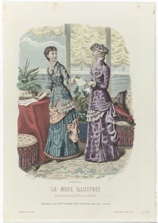 La Mode Illustrée, 1880, No. 22 : Toilettes de Mon. Fladry (...)