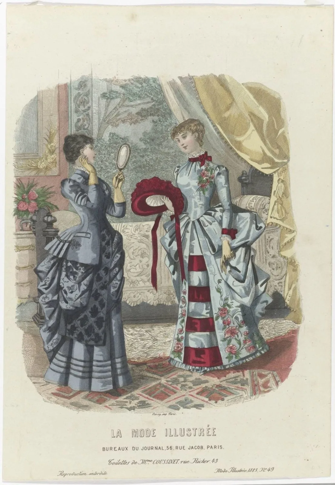 La Mode Illustrée, 1883, No. 49 : Toilettes de Mme Coussinet (...)