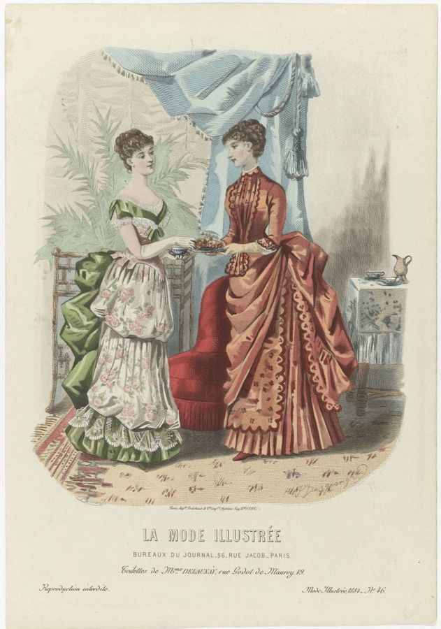 La Mode Illustrée, 1884, No. 46 : Toilettes de Mme Delaunay (...)