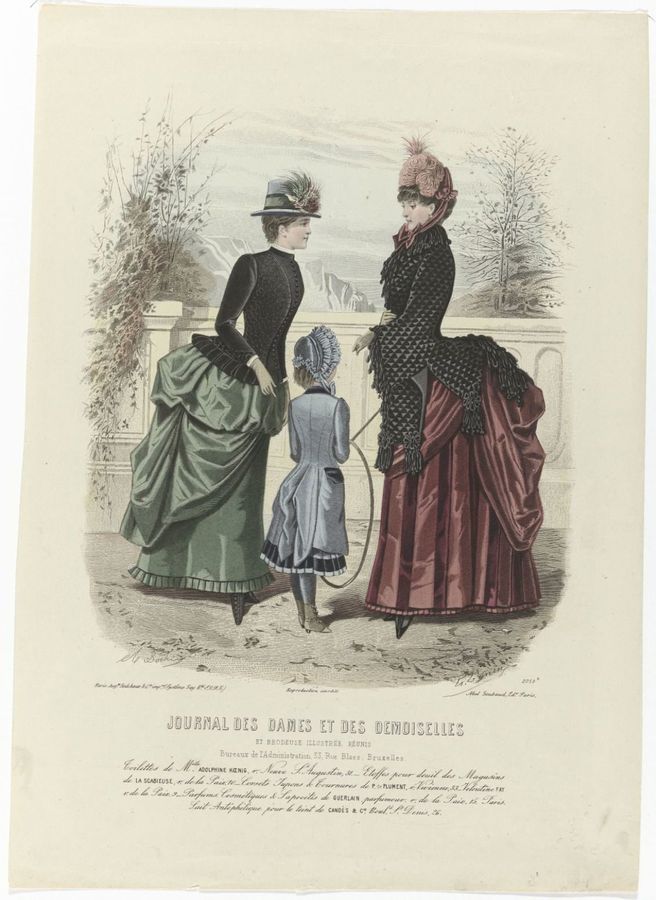 Le Journal des Dames et des Demoiselles, janvier 1884, No 2059b : Toilettes de Melle Adolphine Koenig (...)