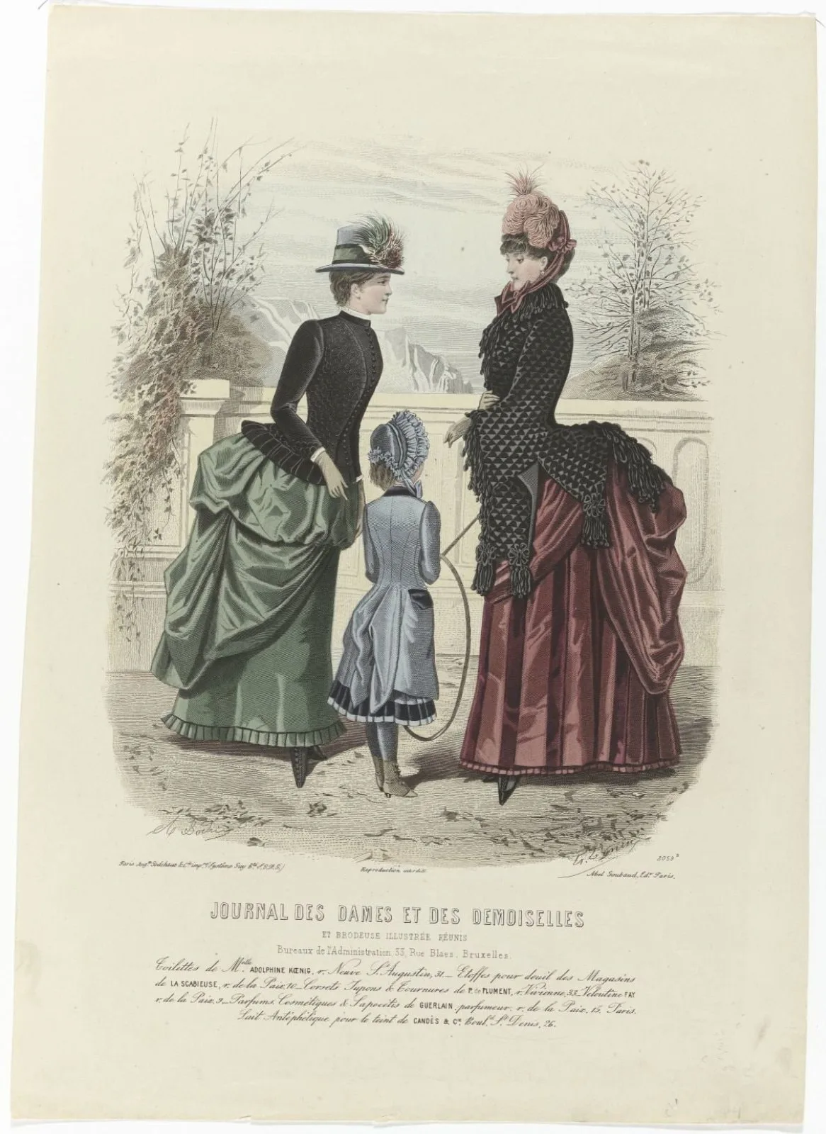Le Journal des Dames et des Demoiselles, janvier 1884, No 2059b : Toilettes de Melle Adolphine Koenig (...)