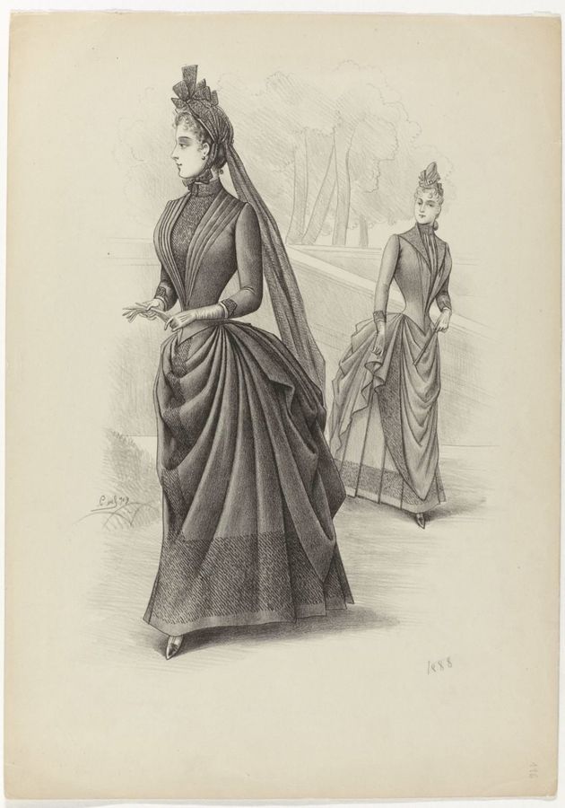Twee dames wandelend, 1888, No. 719