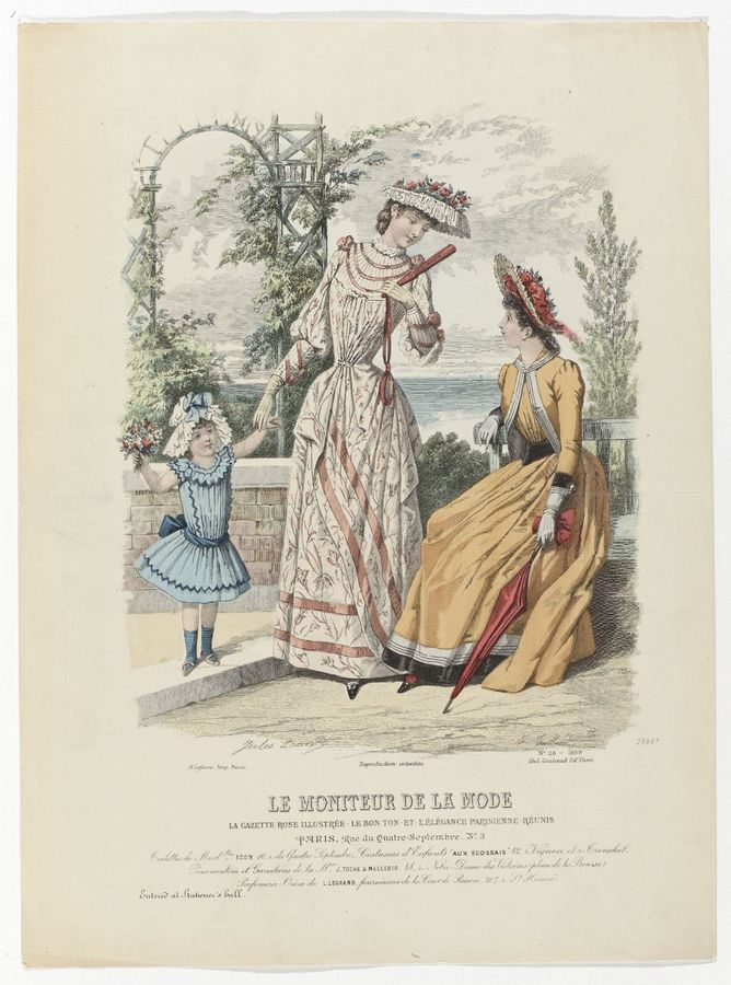 Le Moniteur de la Mode, 1889, Nr. 2546c, No. 28 : Toilettes de Mesd.elles Edon (...)