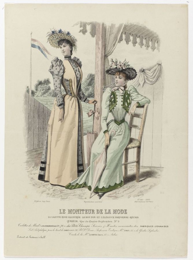 Le Moniteur de la Mode, 1890, Nr. 2616, No. 20 : Toilettes de Mad.e L.Alexandre & Ci (...)