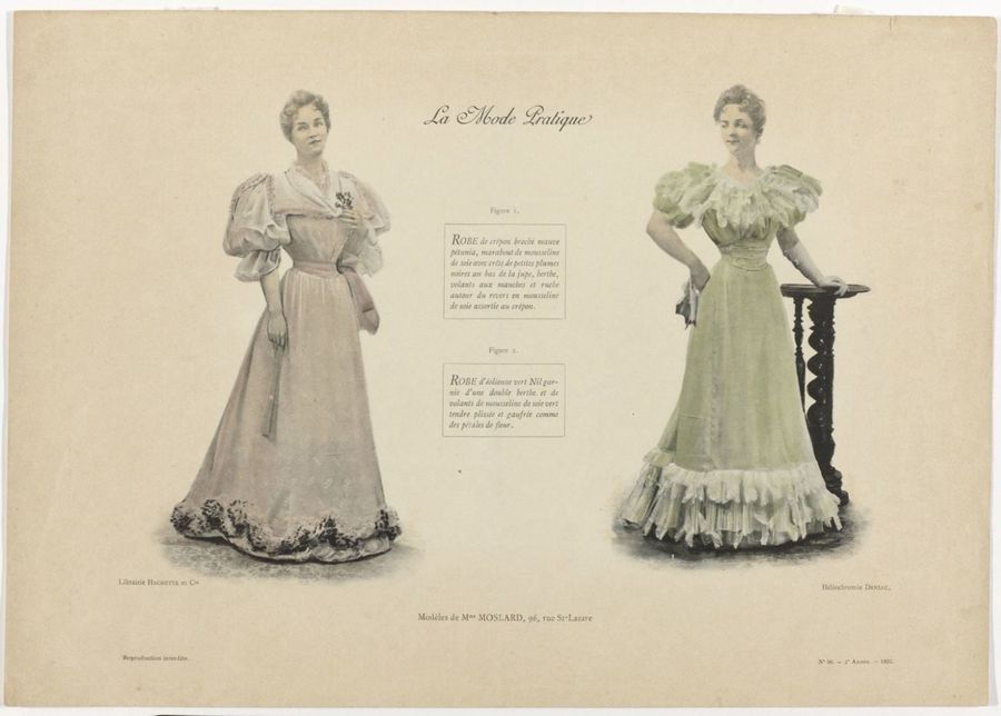 Le Mode Pratique, 1893, No. 50, 2e année : Figure 1. Robe de crépon (...)