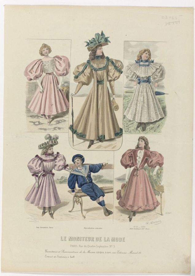 Le Moniteur de la Mode, 1895, Nr. 3139e, No. 21: Garnitures et Passementeries (...)