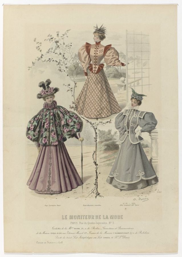 Le Moniteur de la Mode, 1895, Nr. 3182, No. 38: Toilettes de la Mson Rhinn (...)