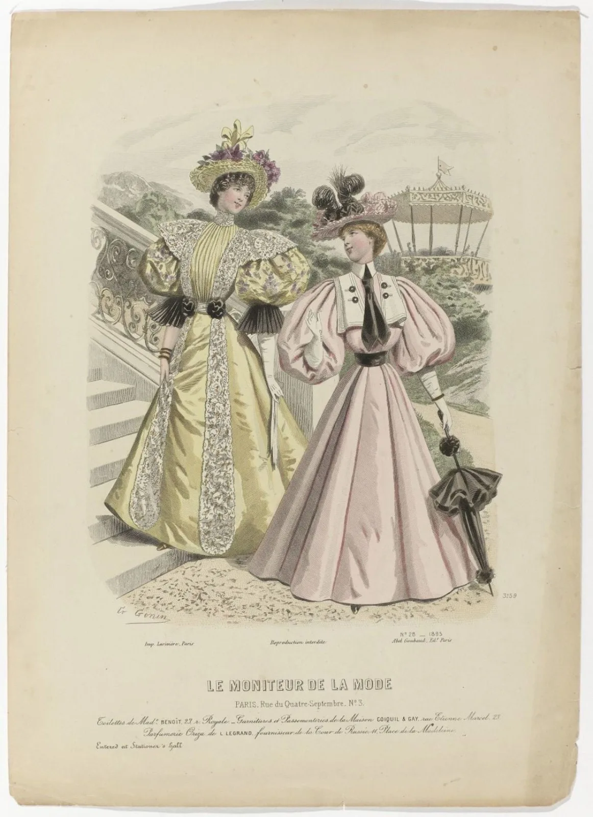 Le Moniteur de la Mode, 1895, Nr. 3159, No. 28: Toilettes de Mad.e Benoit (...)