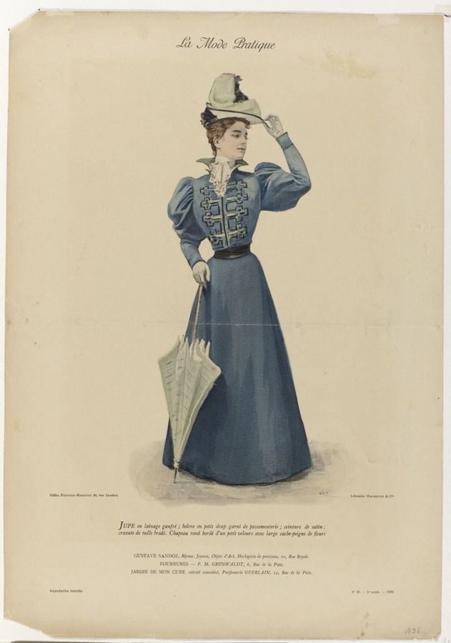 La Mode Pratique, 1896, No. 40, 5e année : Jupe en lainage gaufré (...)