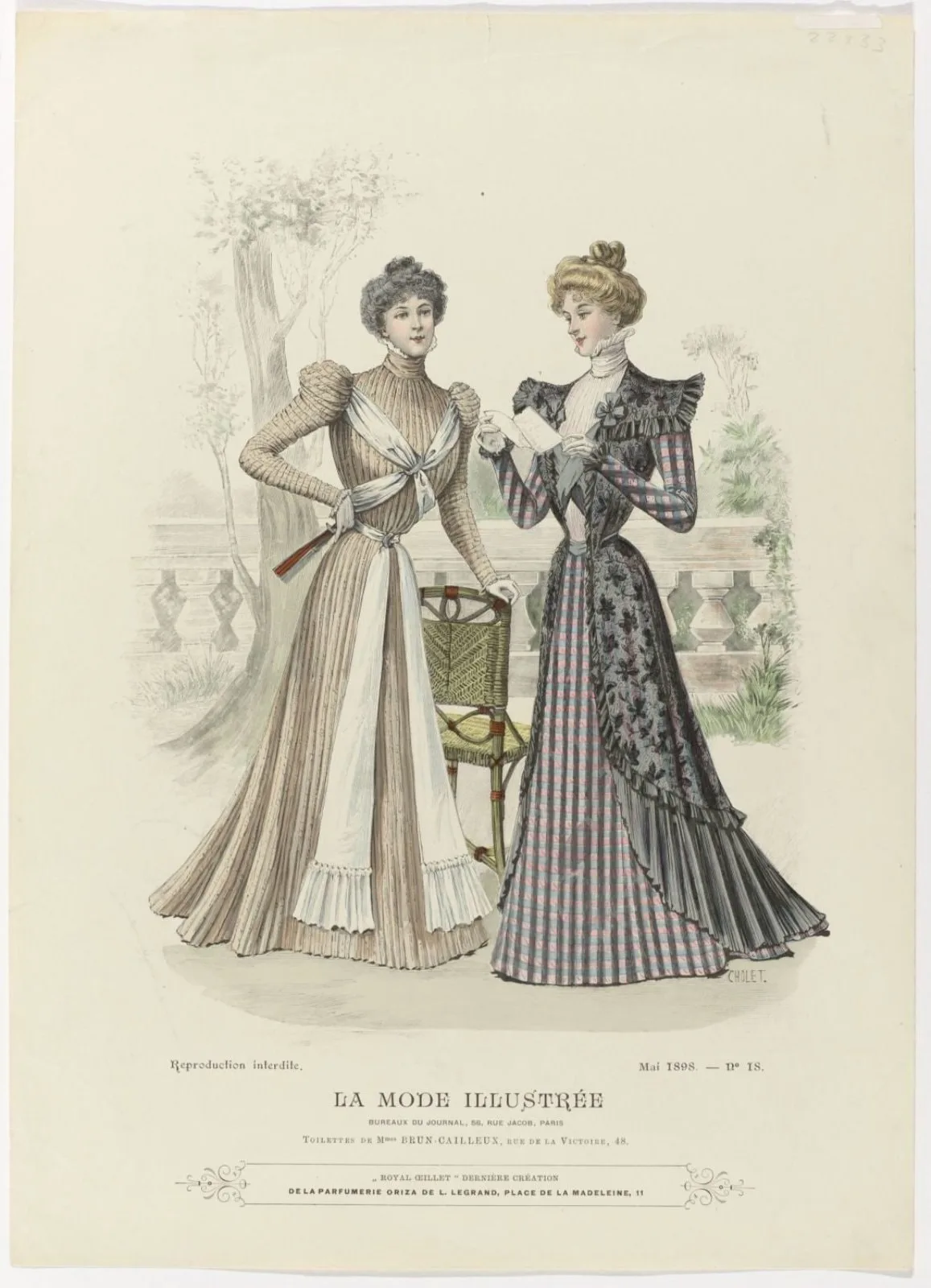 La Mode Illustrée, Mai 1898, No. 18 : Toilettes de Mmes Brun-Cailleux (...)