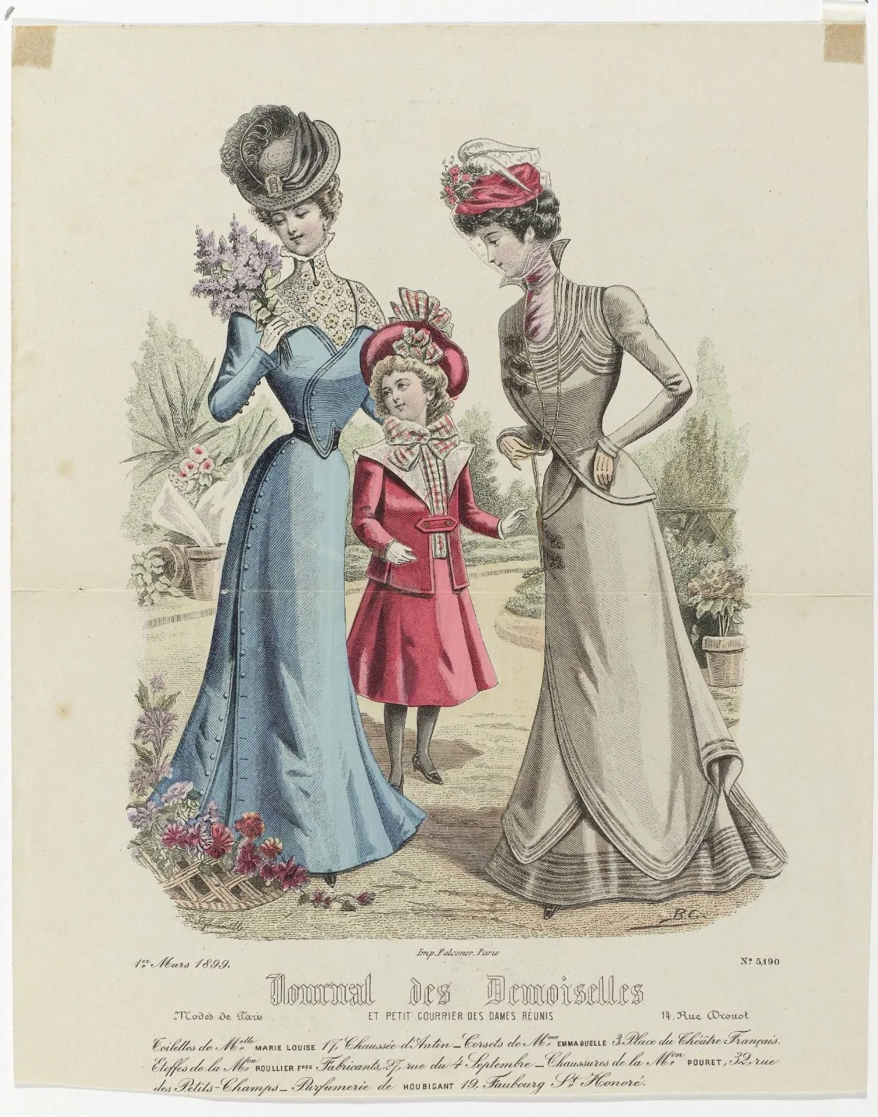 Journal des Demoiselles 1 Mars 1899, No. 5190 : Toilettes de Melle Marie Louis (...)