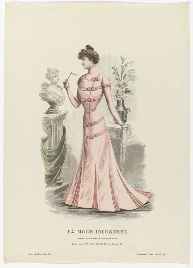La Mode Illustrée, Novembre 1899, No. 45 : Toilette de Mlle Louise Piret (...)