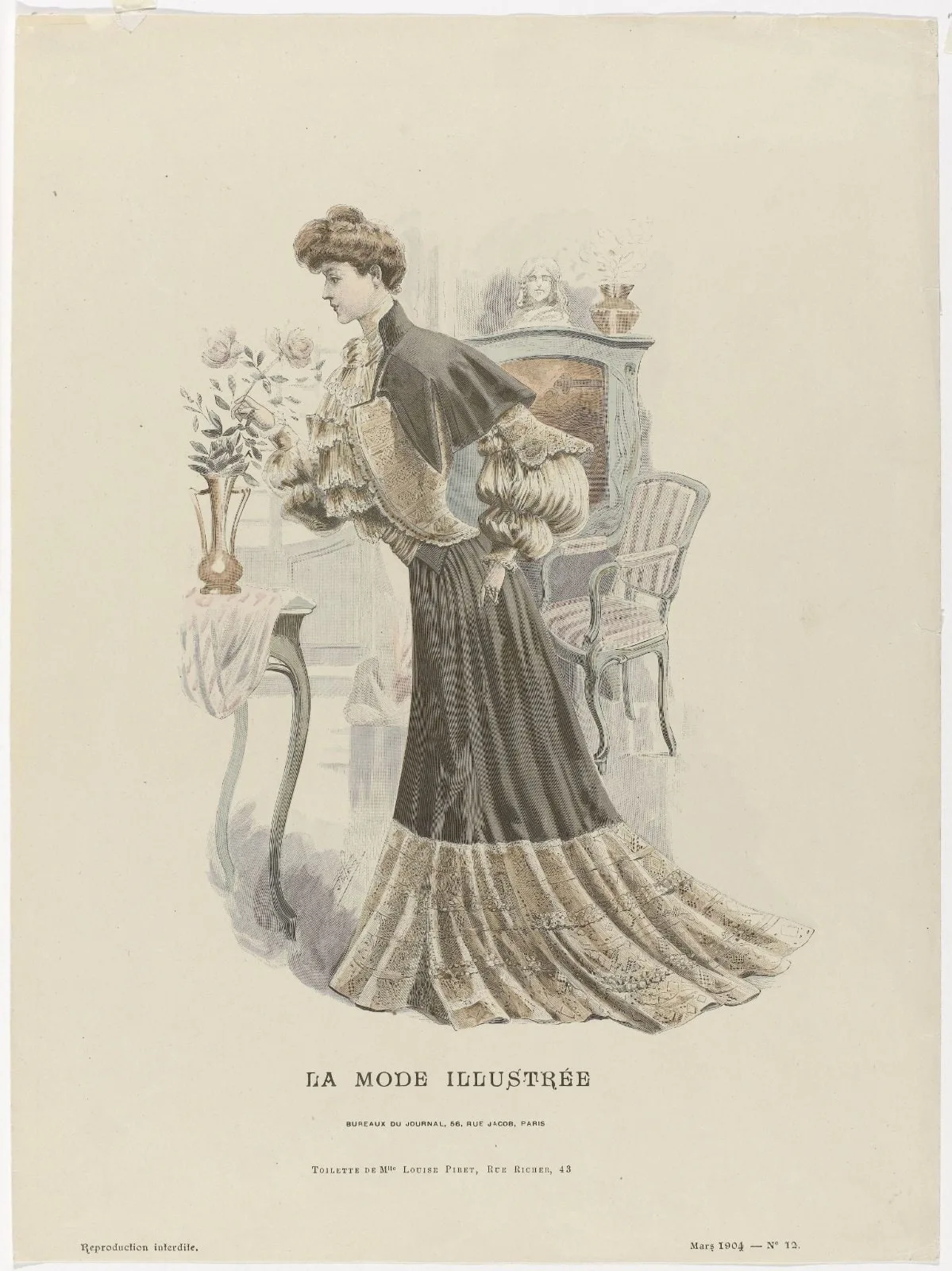 La Mode Illustrée, Mars 1904, No. 12 : Toilettes de Mlle Louise Piret (...)