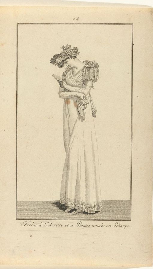 Elegantia, of tijdschrift van mode, luxe en smaak voor dames, Oktober 1807, No. 24 :Fichu à Colerette...